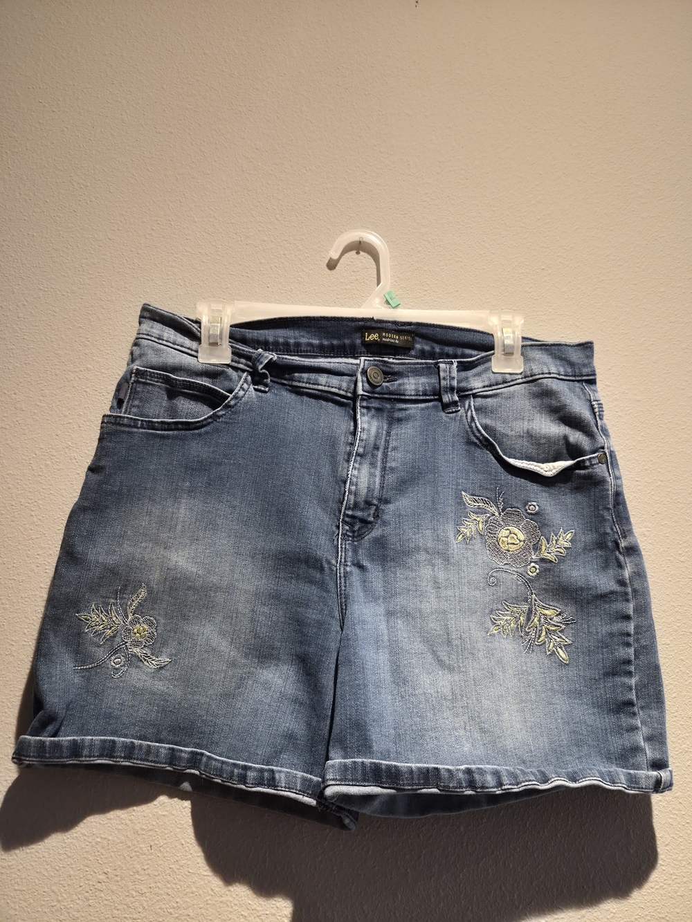 Lee Women's Light Blue Embroidered Denim Skirt